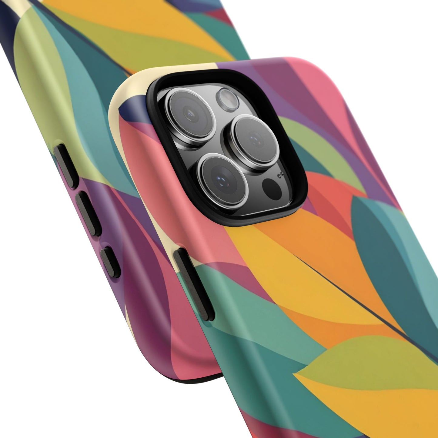 Colorful Leaf Phone Case, Tough TPU Cover, Eco-Friendly Design, Perfect Gift for Nature Lovers, Vibrant Floral Style