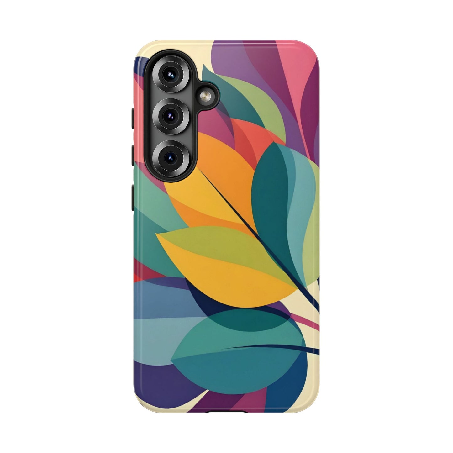 Colorful Leaf Phone Case, Tough TPU Cover, Eco-Friendly Design, Perfect Gift for Nature Lovers, Vibrant Floral Style