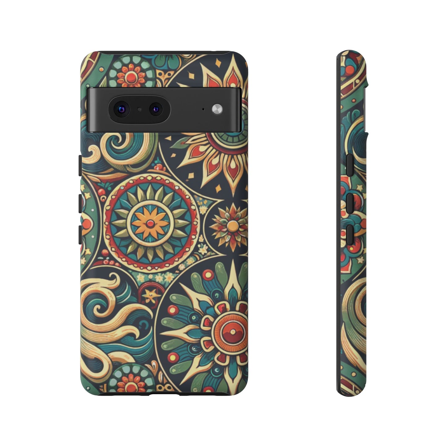 Boho Phone Case with Colorful Mandala Design, Stylish Phone Cover, Trendy Case for Women, Gift for Her, Bohemian Style Accessories
