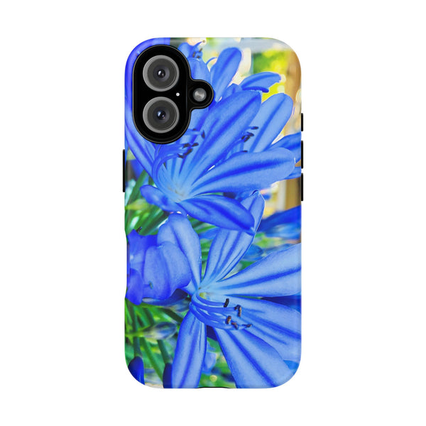 Floral Phone Case - Tough Cases with Blue Flowers Design