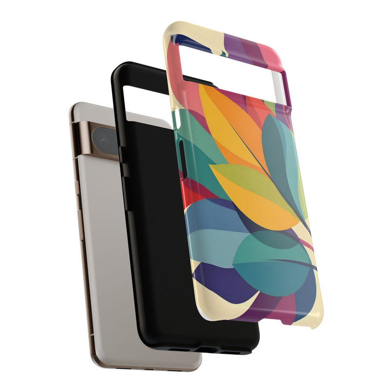Colorful Leaf Phone Case, Tough TPU Cover, Eco-Friendly Design, Perfect Gift for Nature Lovers, Vibrant Floral Style