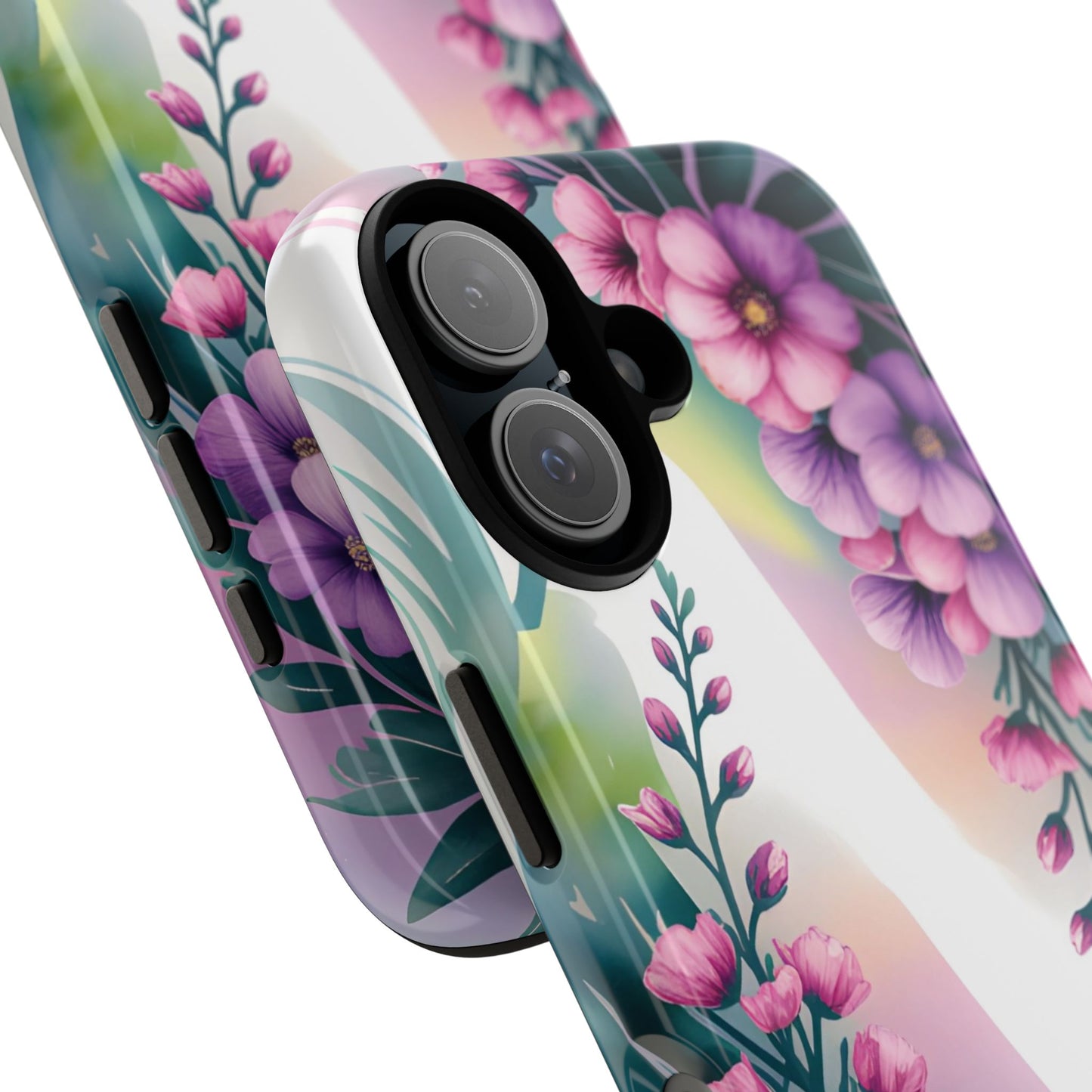 Floral Phone Case with Tough Protection, Stylish Cover for Smartphone, Flower Design Case, Gift for Her, Customizable Phone Accessories