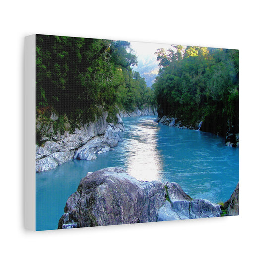 Serene River Landscape Canvas Print – Tranquil Home Decor