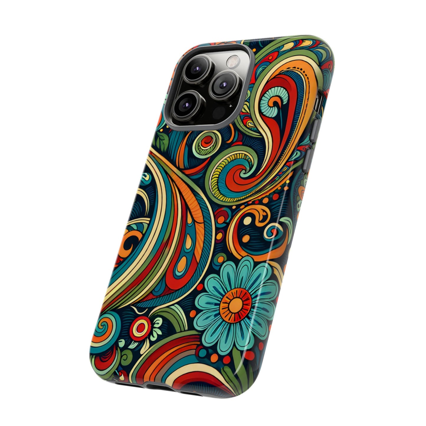 Bohemian Floral Phone Case - Colorful Tough Cover for Stylish Protection