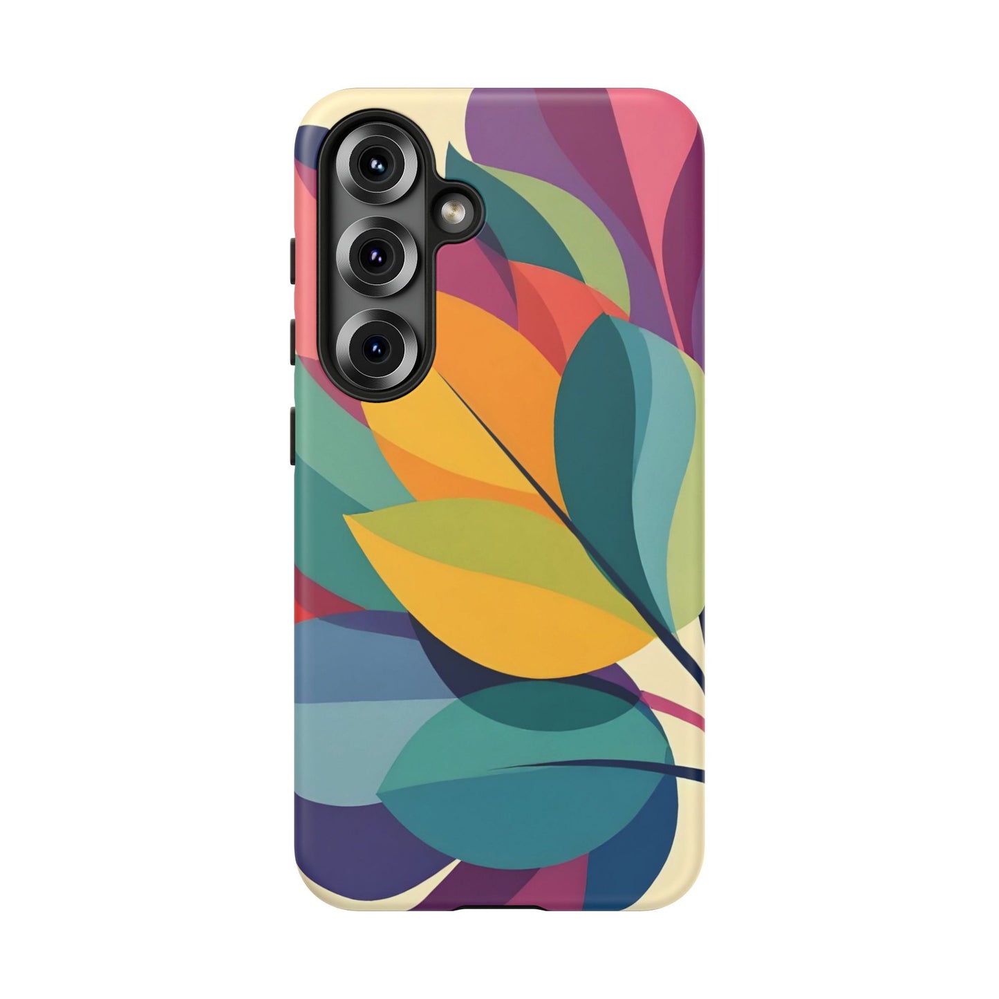 Colorful Leaf Phone Case, Tough TPU Cover, Eco-Friendly Design, Perfect Gift for Nature Lovers, Vibrant Floral Style