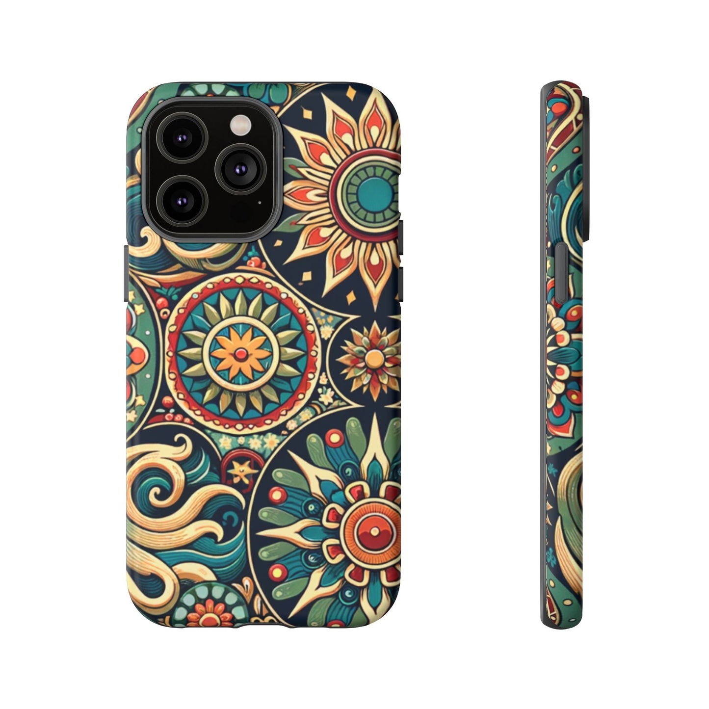 Boho Phone Case with Colorful Mandala Design, Stylish Phone Cover, Trendy Case for Women, Gift for Her, Bohemian Style Accessories