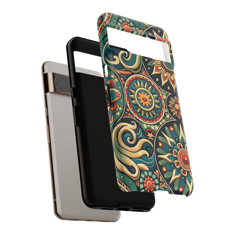Boho Phone Case with Colorful Mandala Design, Stylish Phone Cover, Trendy Case for Women, Gift for Her, Bohemian Style Accessories
