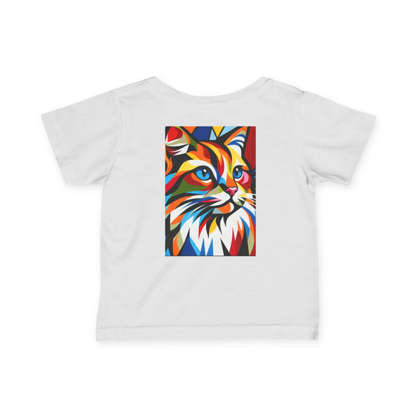 Adorable Cat Graphic Infant Tee - Cute Animal T-Shirt for Baby Playtime