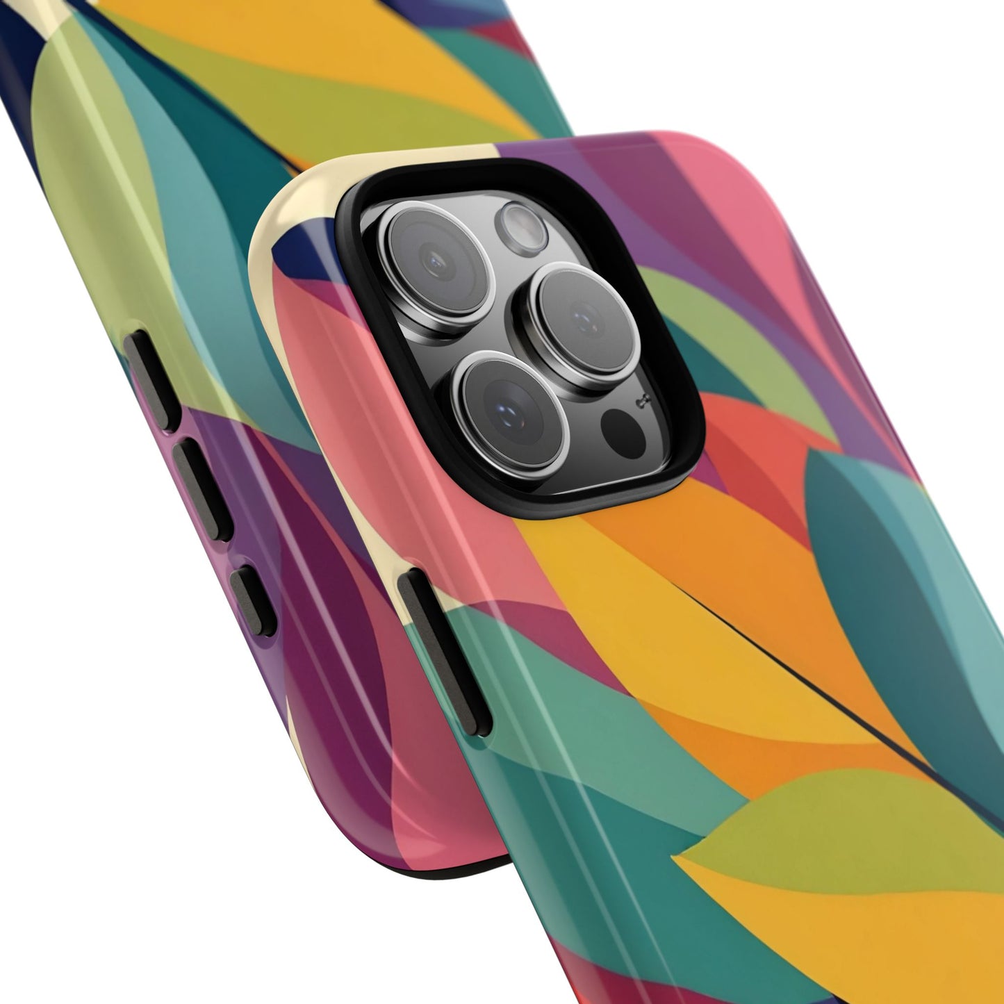 Colorful Leaf Phone Case, Tough TPU Cover, Eco-Friendly Design, Perfect Gift for Nature Lovers, Vibrant Floral Style