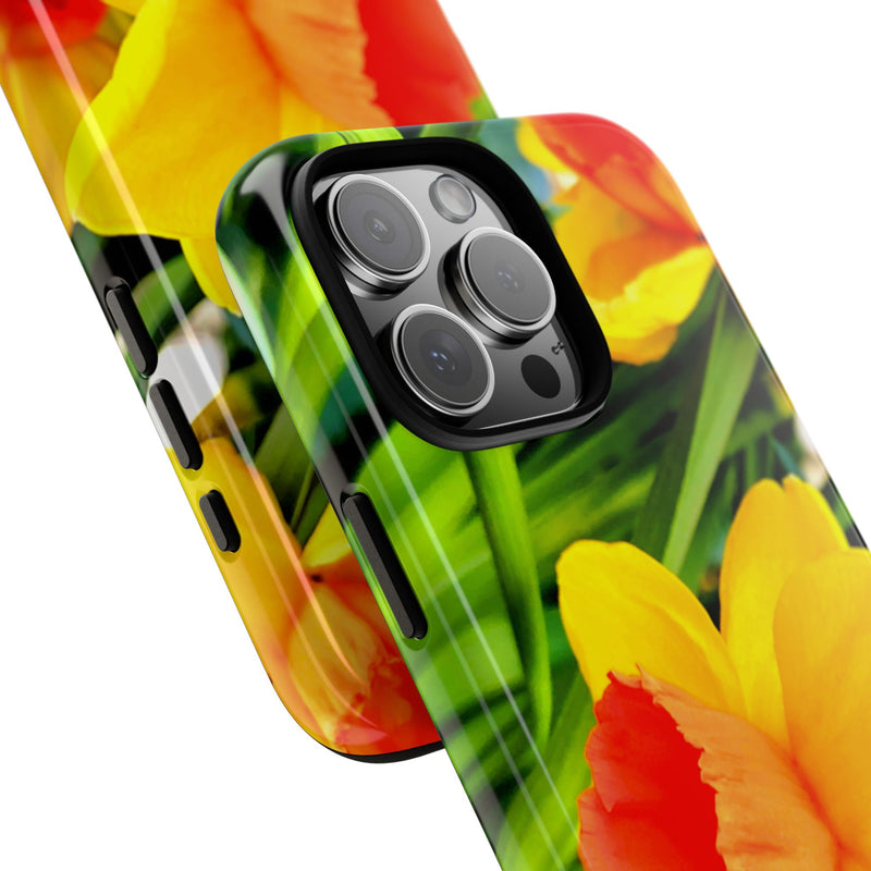 Floral Tough Case for iPhone - Bright Yellow Flower Design