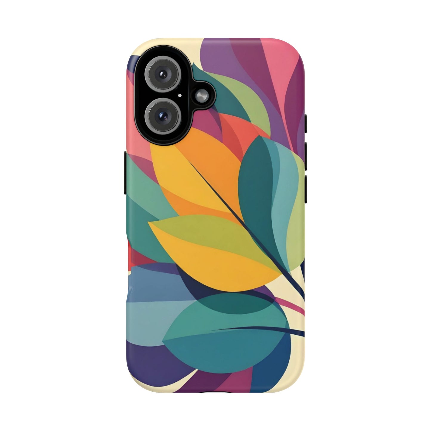 Colorful Leaf Phone Case, Tough TPU Cover, Eco-Friendly Design, Perfect Gift for Nature Lovers, Vibrant Floral Style