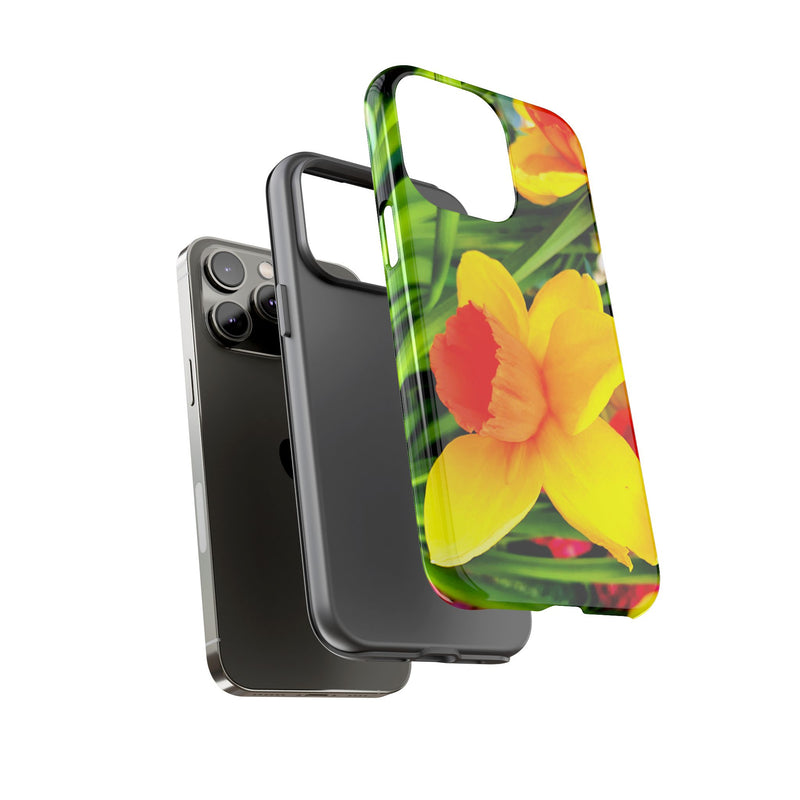 Floral Tough Case for iPhone - Bright Yellow Flower Design