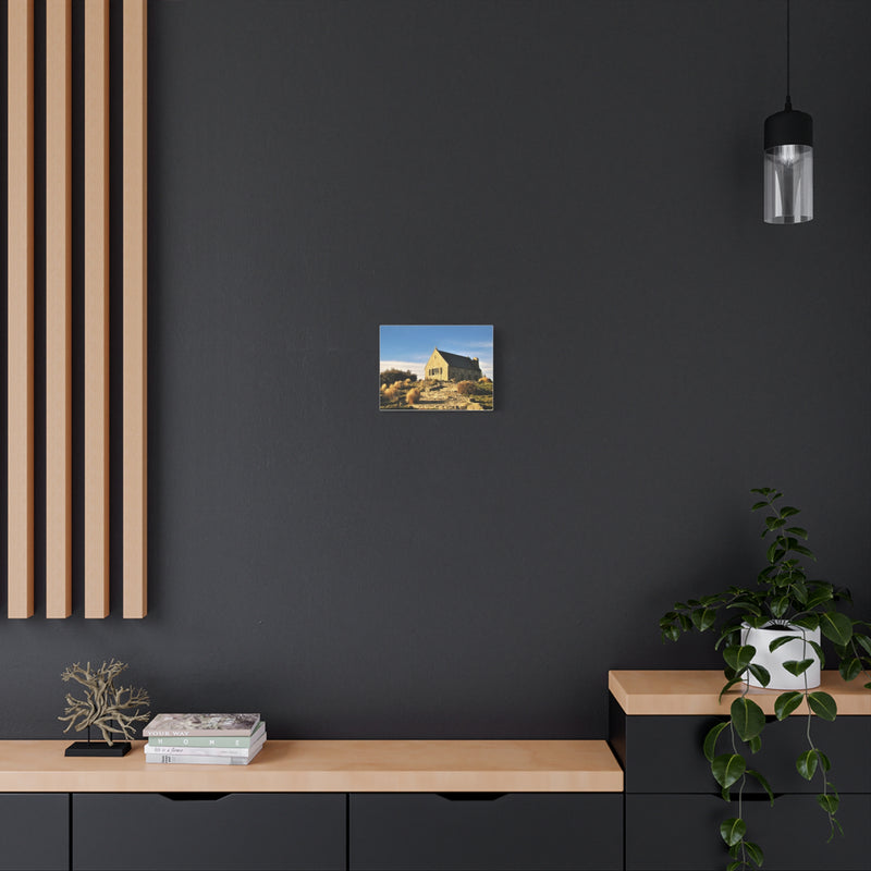 Scenic Stretched Canvas Print - Tranquil Church Landscape Wall Art