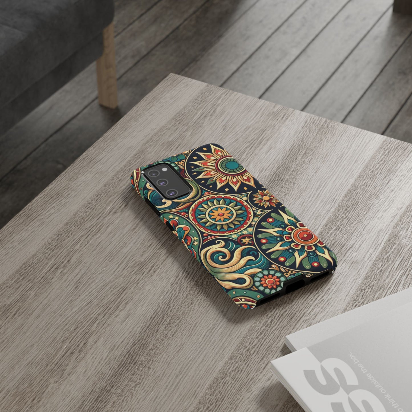 Boho Phone Case with Colorful Mandala Design, Stylish Phone Cover, Trendy Case for Women, Gift for Her, Bohemian Style Accessories