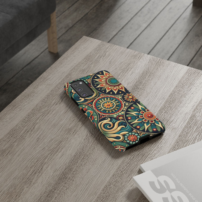 Boho Phone Case with Colorful Mandala Design, Stylish Phone Cover, Trendy Case for Women, Gift for Her, Bohemian Style Accessories