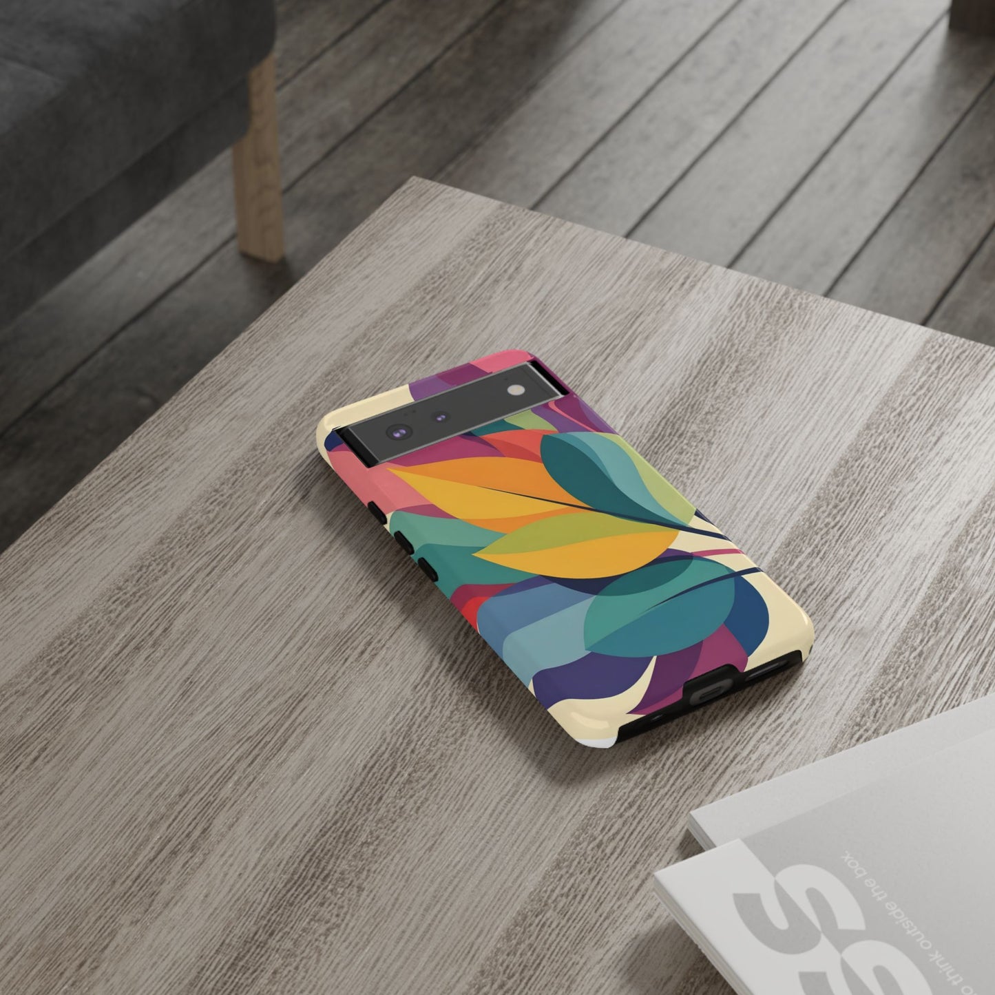 Colorful Leaf Phone Case, Tough TPU Cover, Eco-Friendly Design, Perfect Gift for Nature Lovers, Vibrant Floral Style