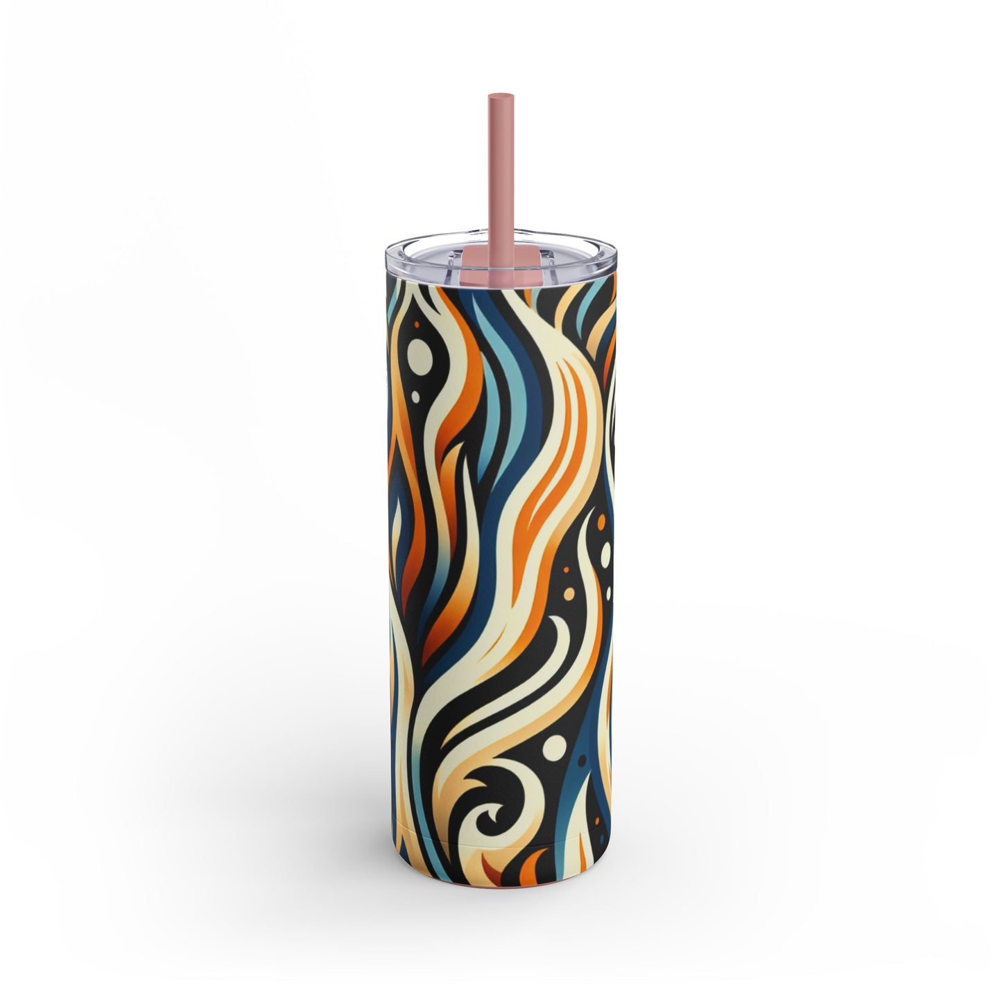 Abstract Wave Tumbler | Boho Chic Drinkware | Stylish Travel Cup | Unique Gift for Her | 20oz Skinny Matte Tumbler | Home Decor