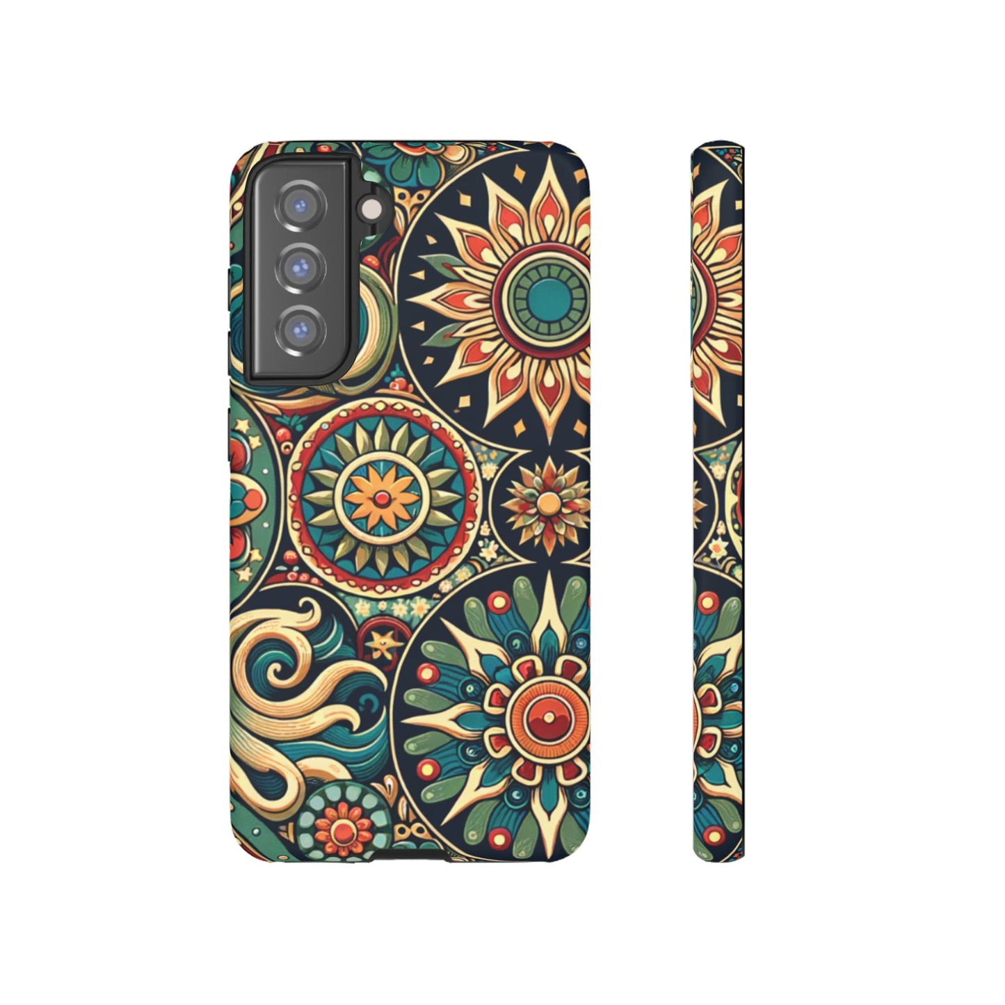Boho Phone Case with Colorful Mandala Design, Stylish Phone Cover, Trendy Case for Women, Gift for Her, Bohemian Style Accessories