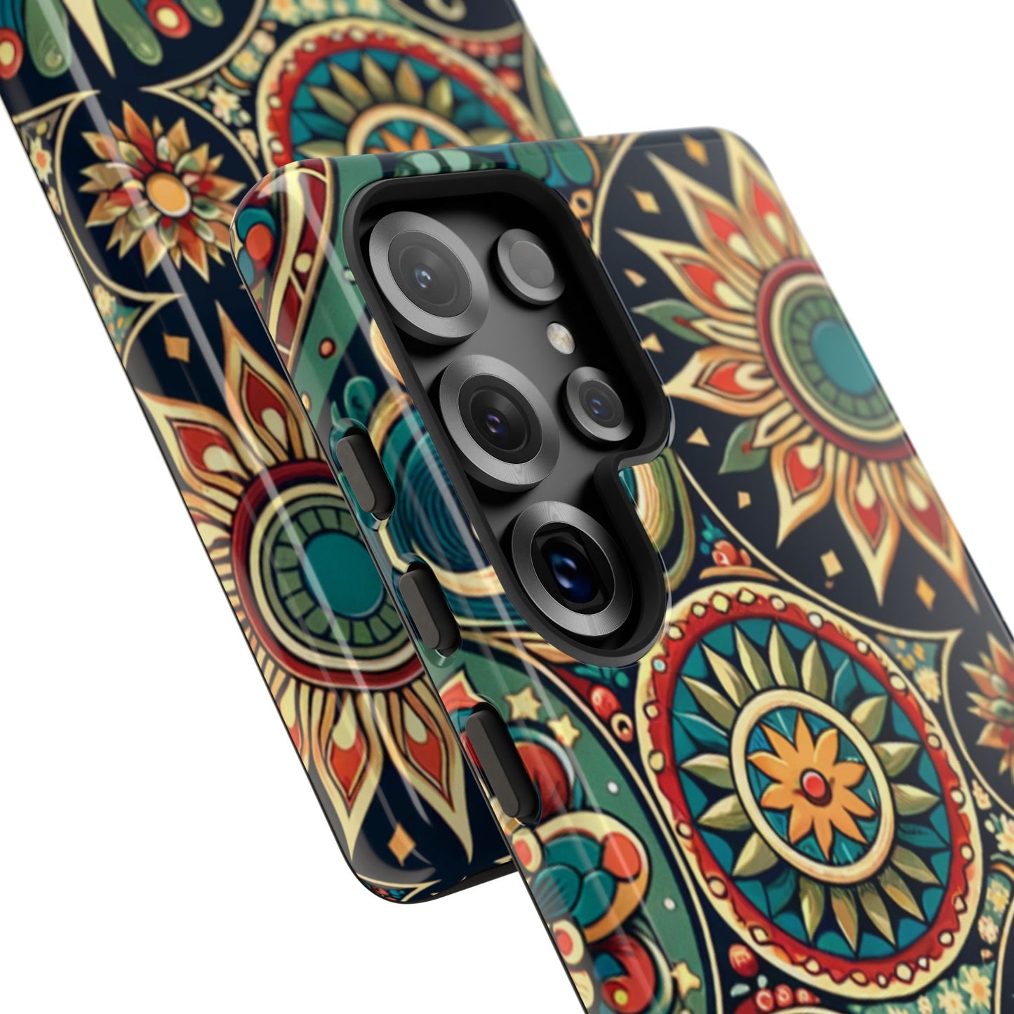 Boho Phone Case with Colorful Mandala Design, Stylish Phone Cover, Trendy Case for Women, Gift for Her, Bohemian Style Accessories