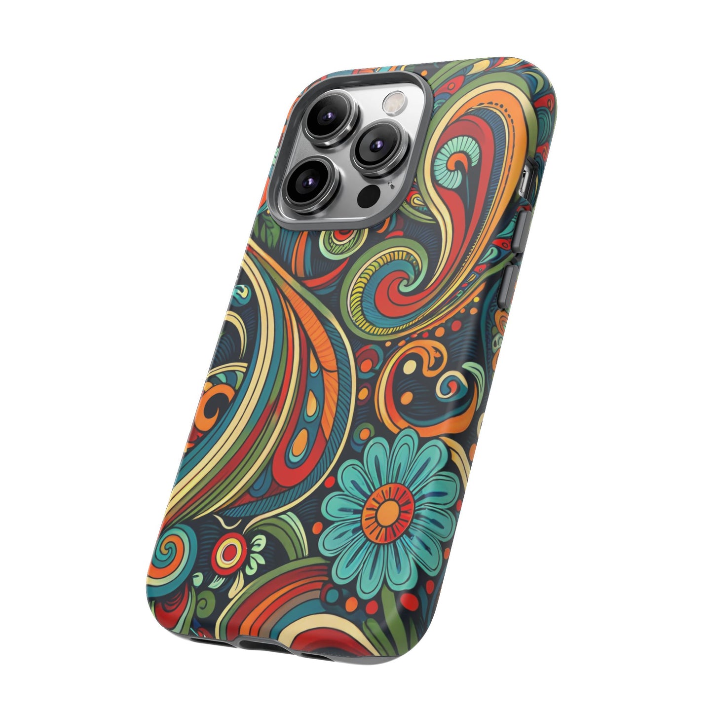 Bohemian Floral Phone Case - Colorful Tough Cover for Stylish Protection