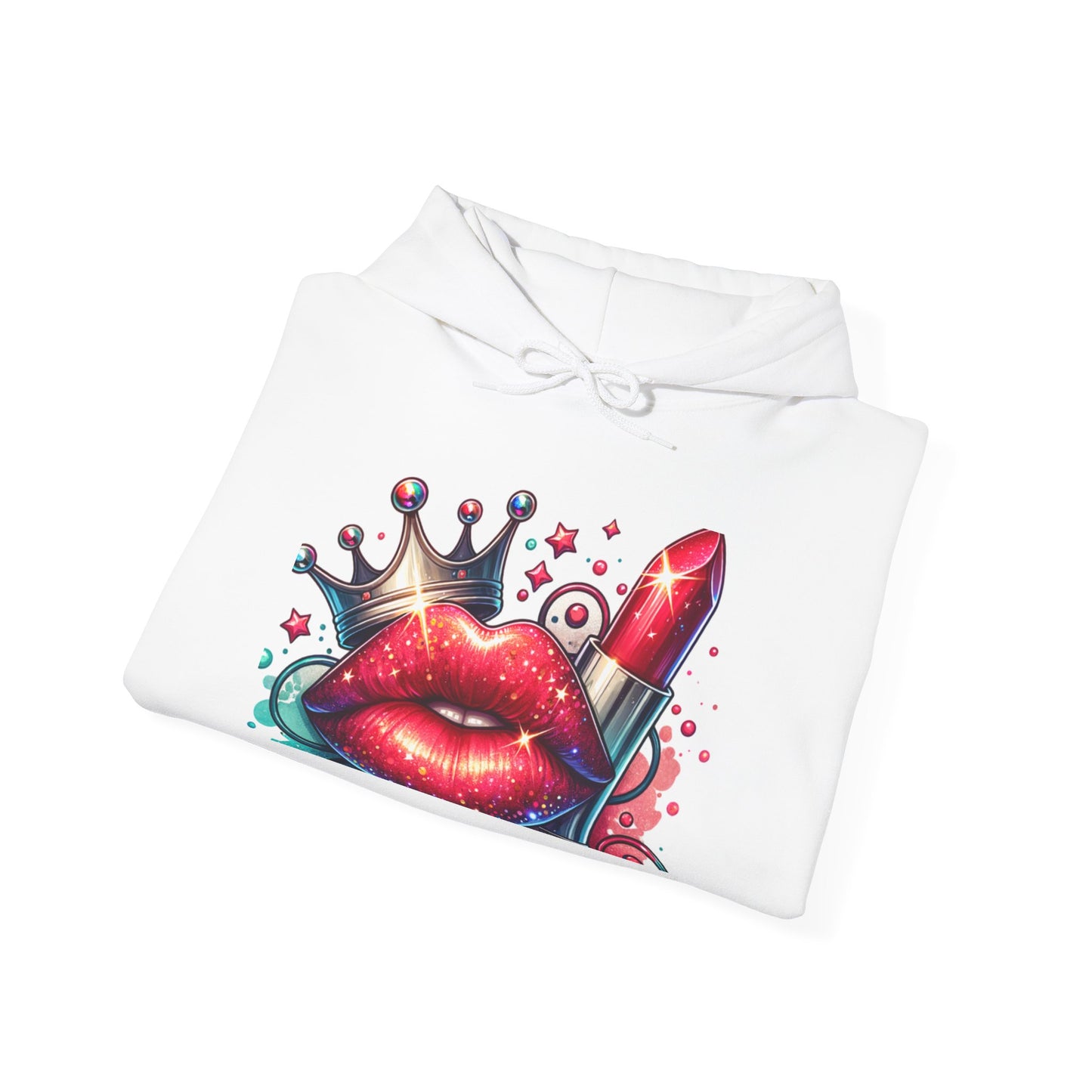 Glamorous Lip Print Hoodie - Perfect for Makeup Lovers