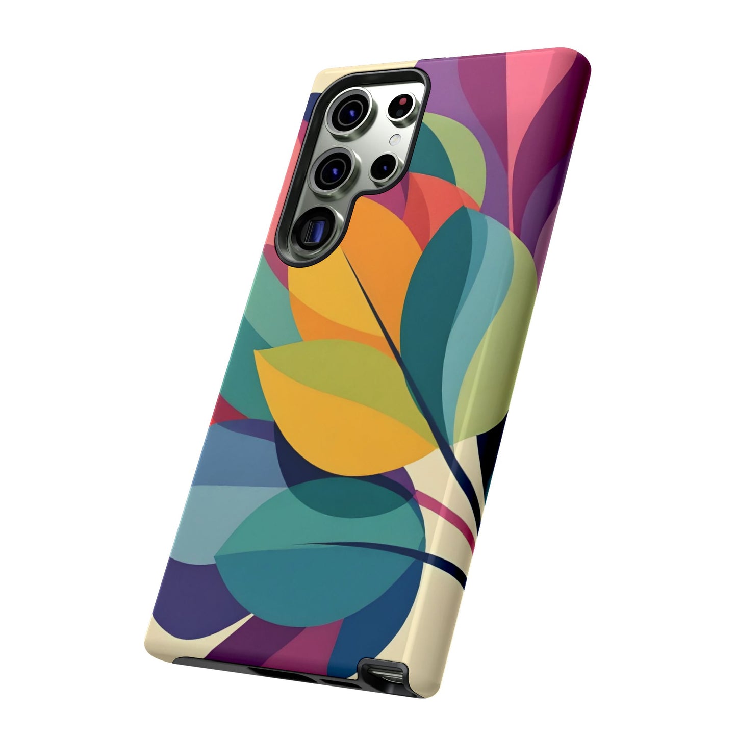 Colorful Leaf Phone Case, Tough TPU Cover, Eco-Friendly Design, Perfect Gift for Nature Lovers, Vibrant Floral Style