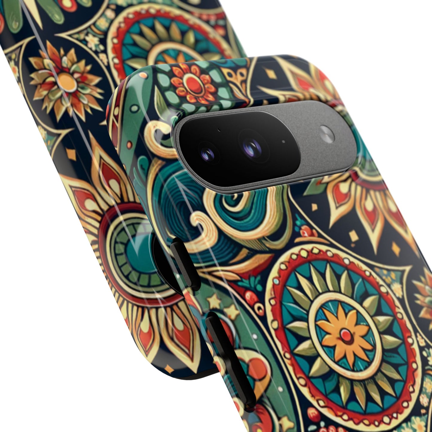 Boho Phone Case with Colorful Mandala Design, Stylish Phone Cover, Trendy Case for Women, Gift for Her, Bohemian Style Accessories
