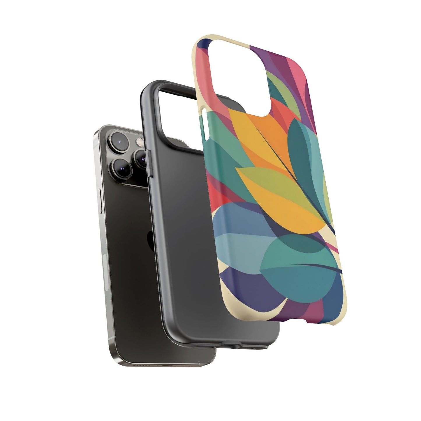 Colorful Leaf Phone Case, Tough TPU Cover, Eco-Friendly Design, Perfect Gift for Nature Lovers, Vibrant Floral Style
