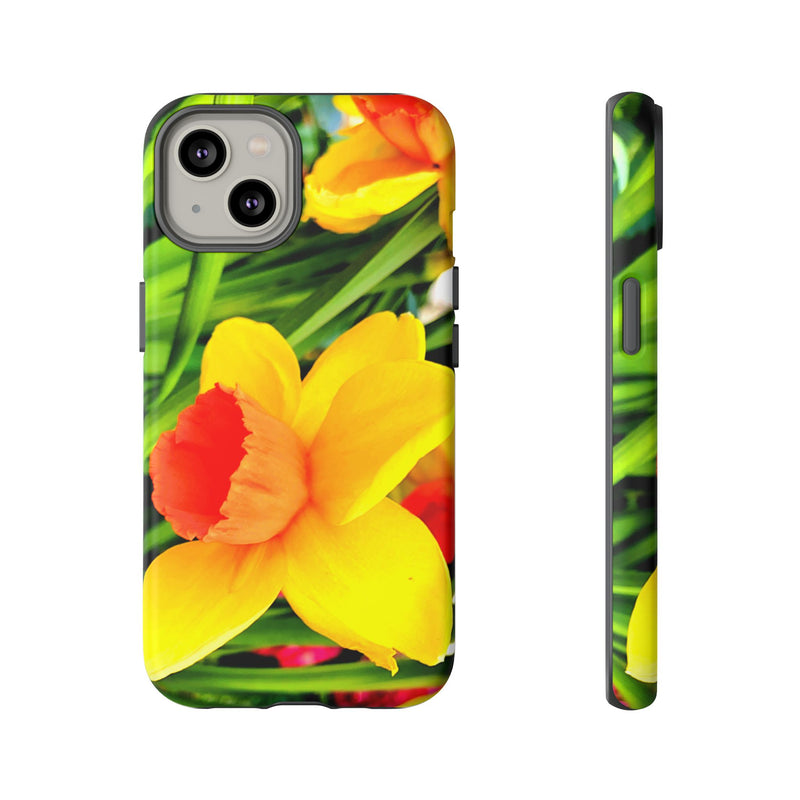 Floral Tough Case for iPhone - Bright Yellow Flower Design
