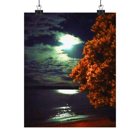 Serene Moonlit Landscape Vertical Poster | Perfect for Home Decor & Gift