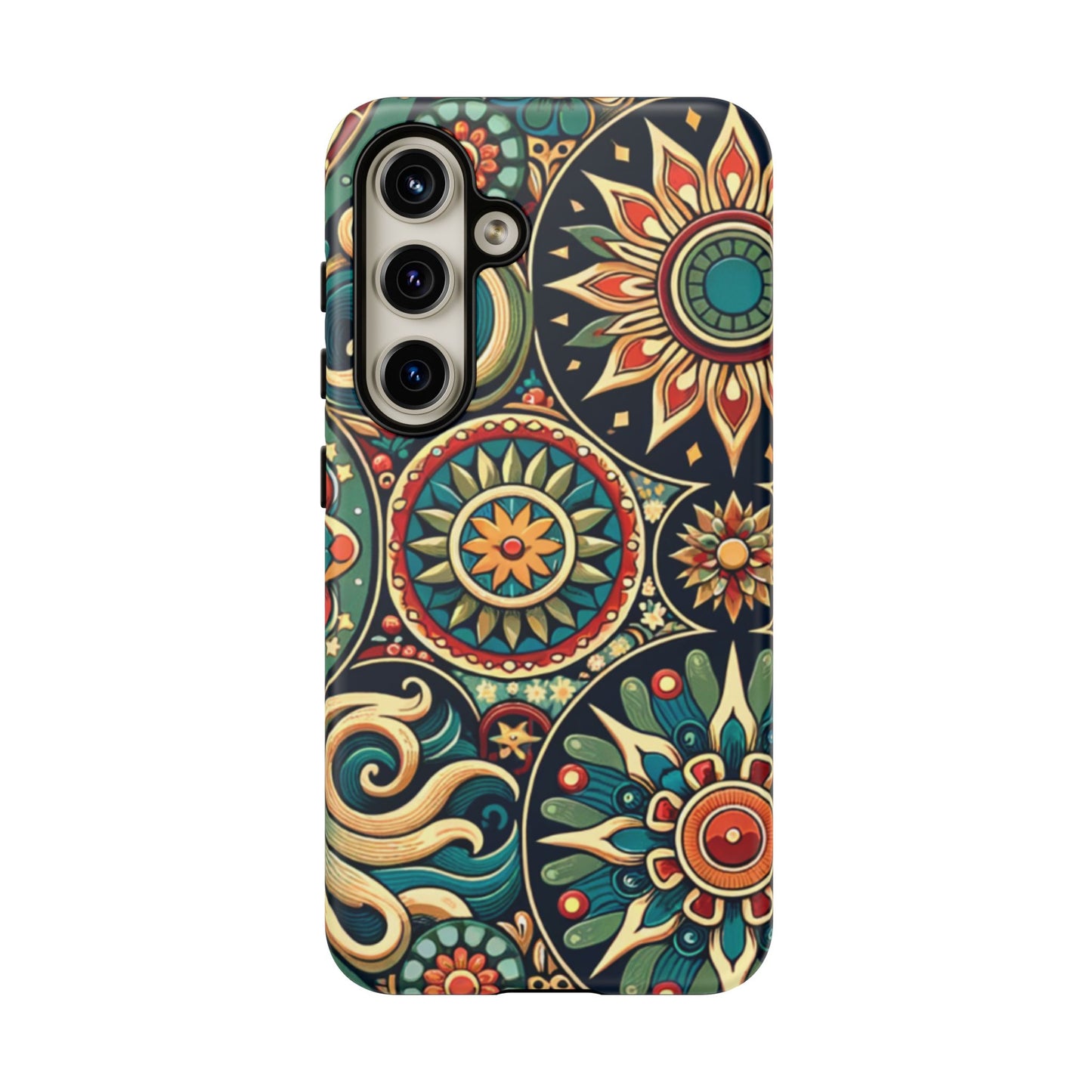 Boho Phone Case with Colorful Mandala Design, Stylish Phone Cover, Trendy Case for Women, Gift for Her, Bohemian Style Accessories