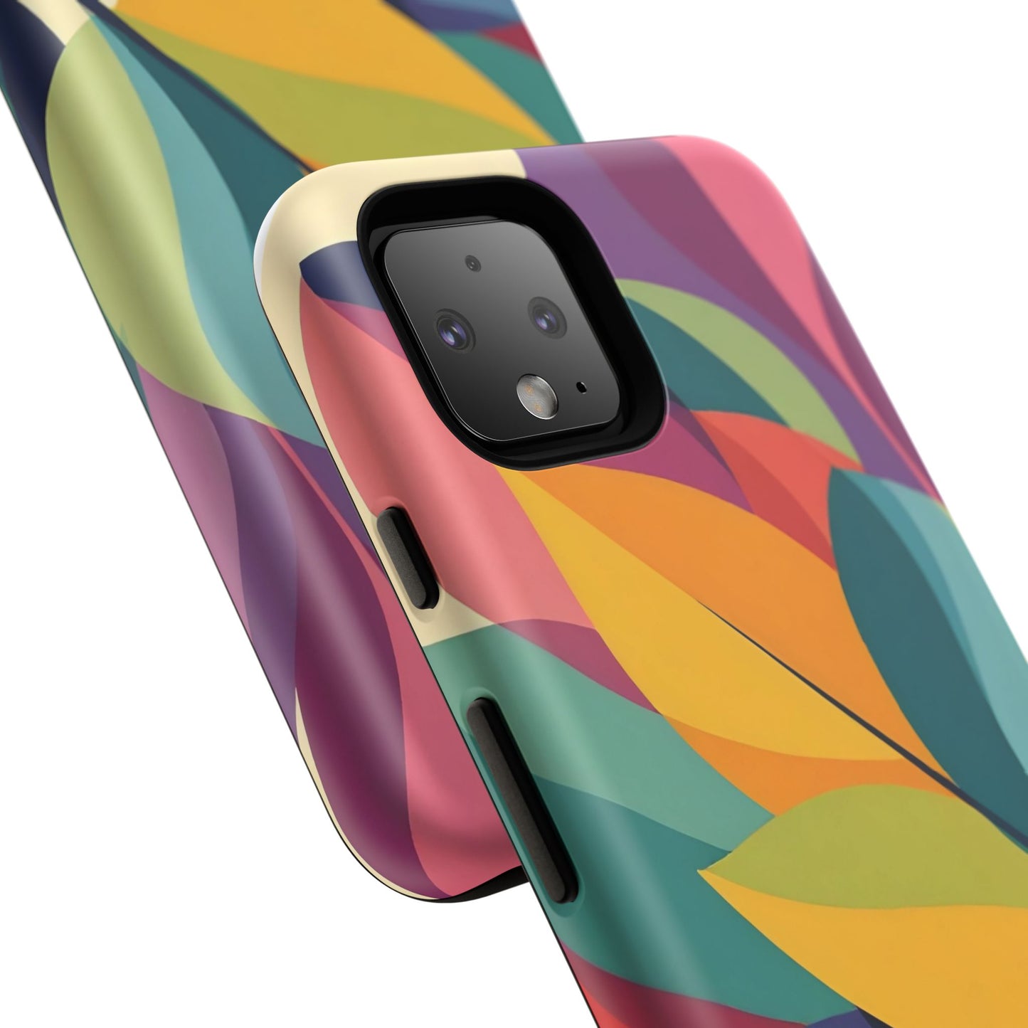 Colorful Leaf Phone Case, Tough TPU Cover, Eco-Friendly Design, Perfect Gift for Nature Lovers, Vibrant Floral Style