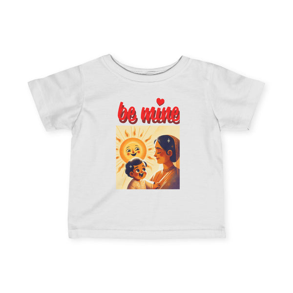 Cute Infant Fine Jersey Tee - 'Be Mine' Design for Mother's Day
