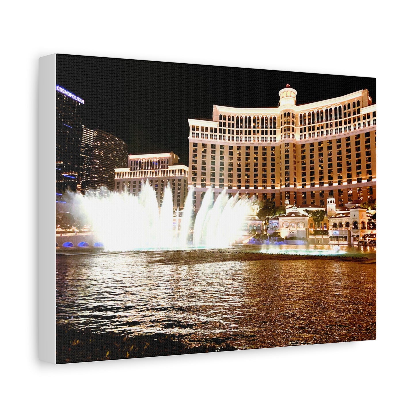 Bellagio Fountain Wall Art – Matte Canvas Print, 1.25"