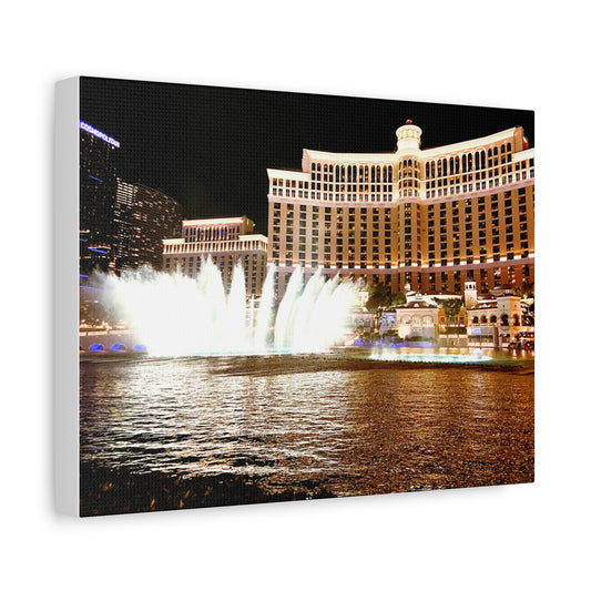 Bellagio Fountain Wall Art – Matte Canvas Print, 1.25"