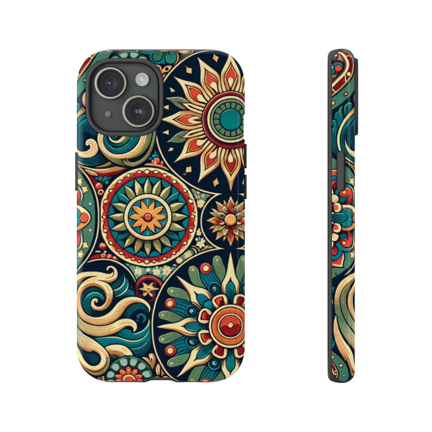 Boho Phone Case with Colorful Mandala Design, Stylish Phone Cover, Trendy Case for Women, Gift for Her, Bohemian Style Accessories