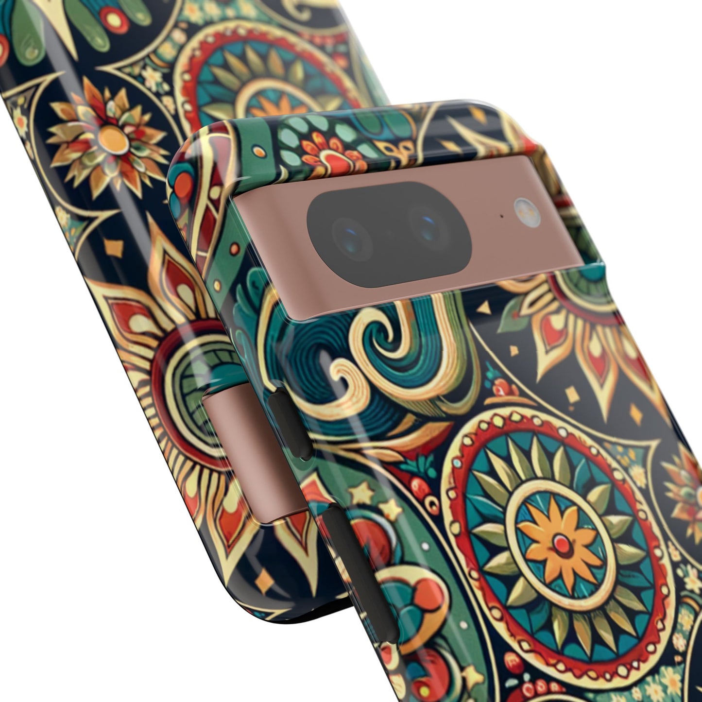Boho Phone Case with Colorful Mandala Design, Stylish Phone Cover, Trendy Case for Women, Gift for Her, Bohemian Style Accessories