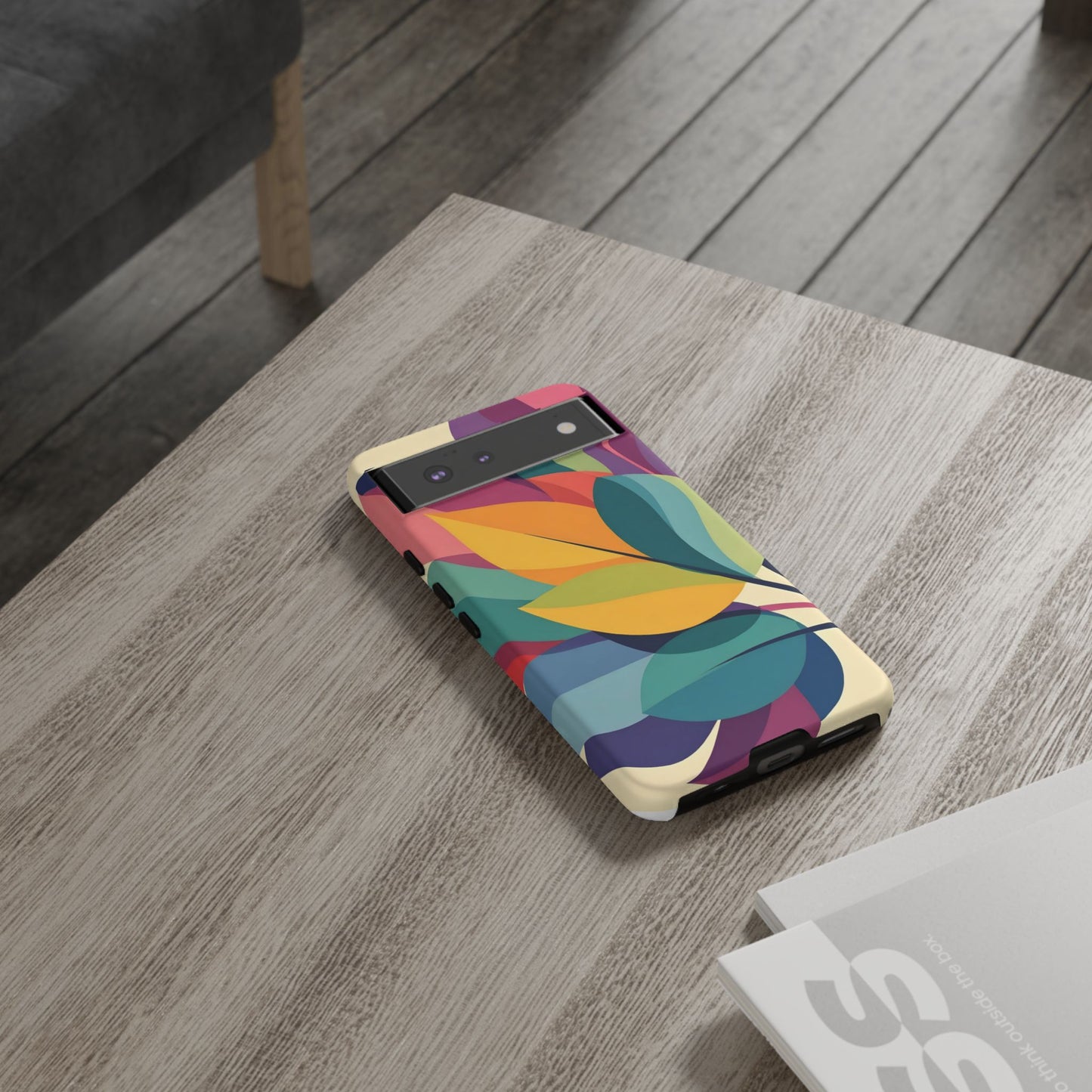 Colorful Leaf Phone Case, Tough TPU Cover, Eco-Friendly Design, Perfect Gift for Nature Lovers, Vibrant Floral Style
