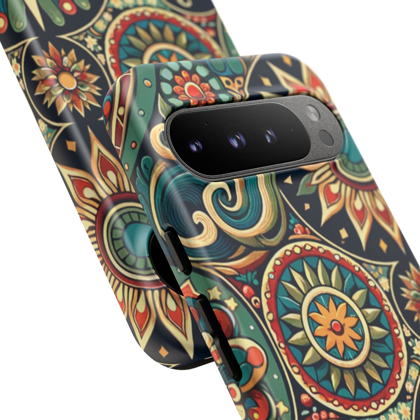 Boho Phone Case with Colorful Mandala Design, Stylish Phone Cover, Trendy Case for Women, Gift for Her, Bohemian Style Accessories