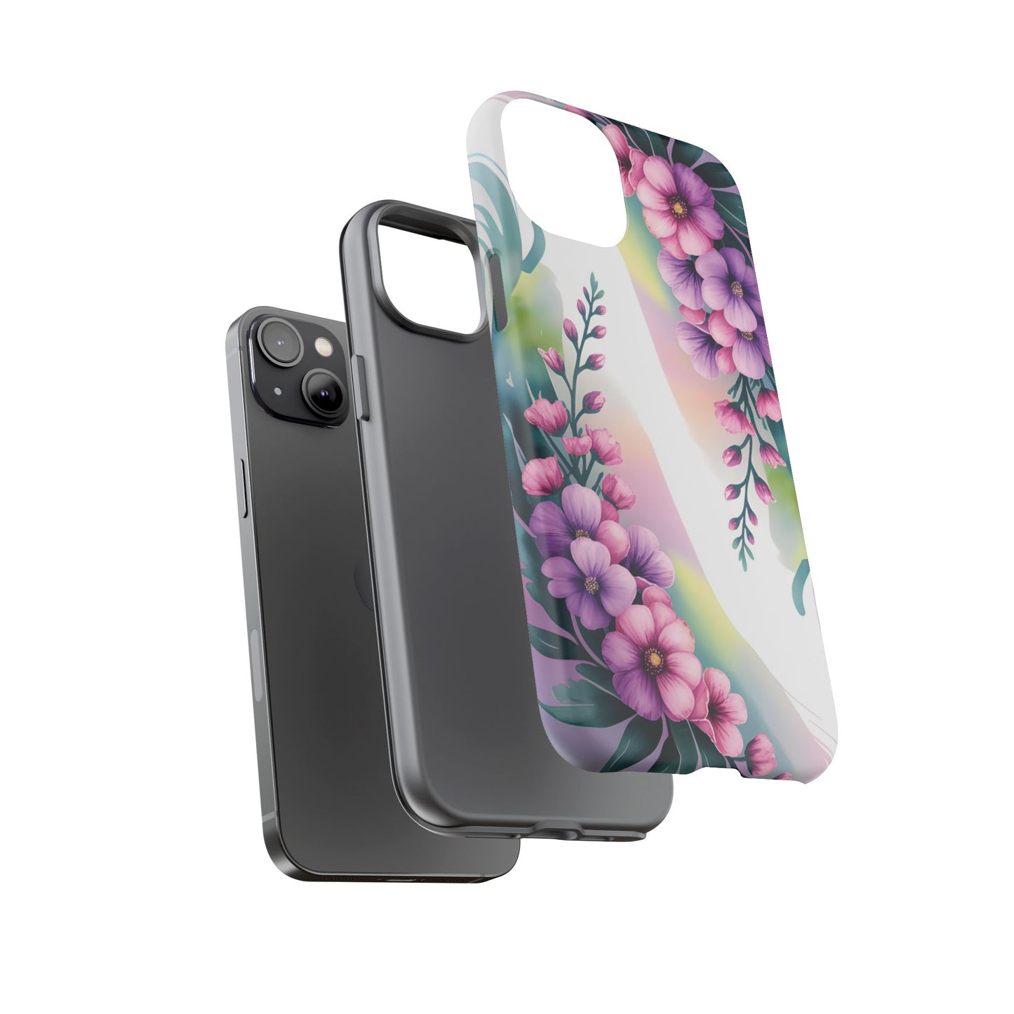 Floral Phone Case with Tough Protection, Stylish Cover for Smartphone, Flower Design Case, Gift for Her, Customizable Phone Accessories