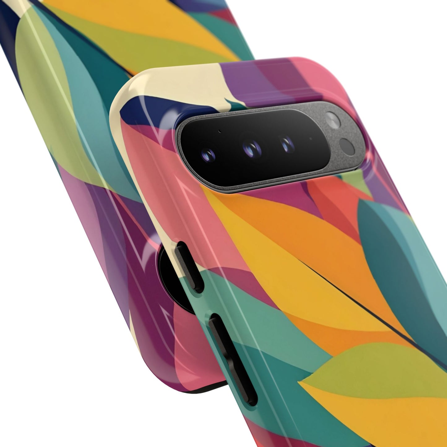 Colorful Leaf Phone Case, Tough TPU Cover, Eco-Friendly Design, Perfect Gift for Nature Lovers, Vibrant Floral Style