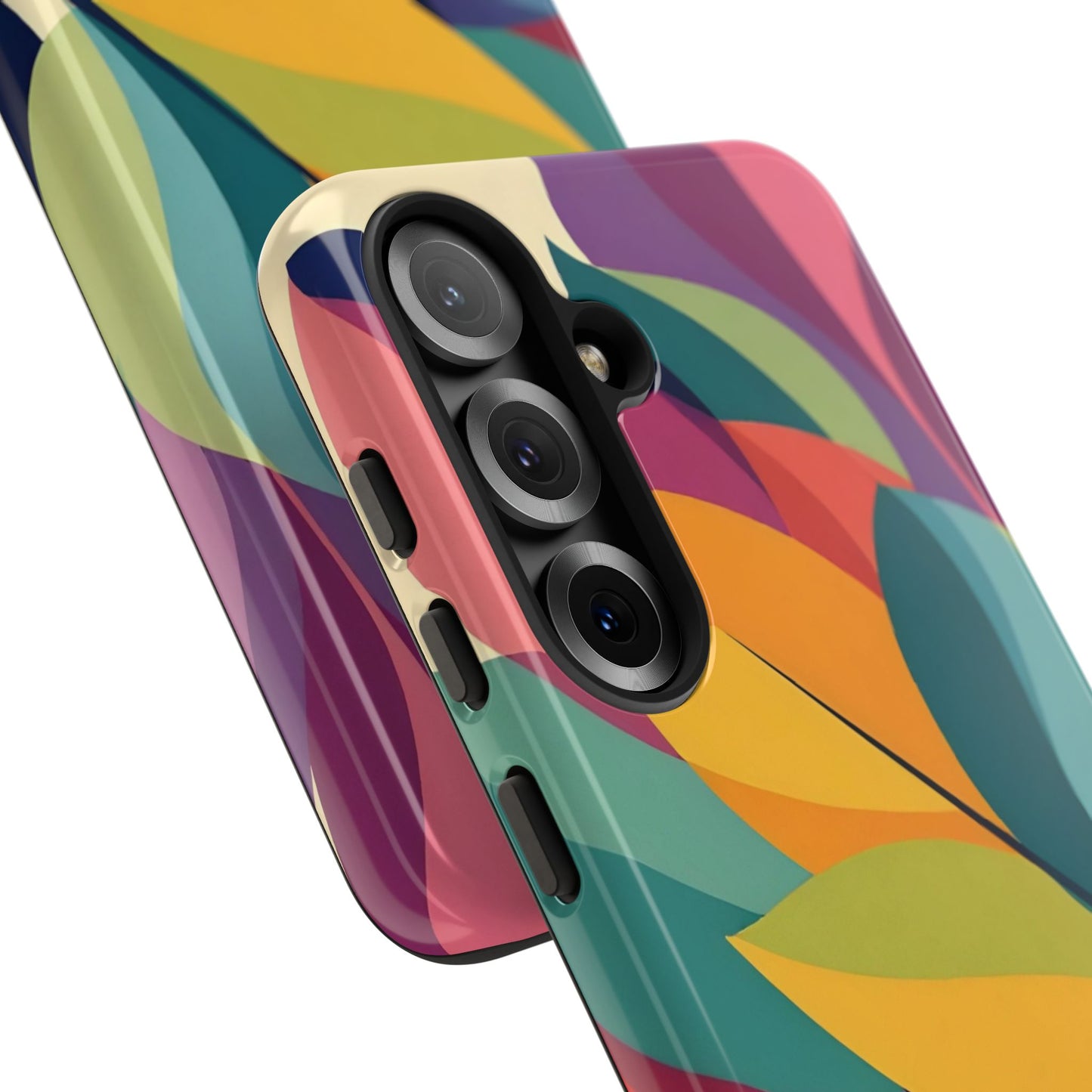 Colorful Leaf Phone Case, Tough TPU Cover, Eco-Friendly Design, Perfect Gift for Nature Lovers, Vibrant Floral Style