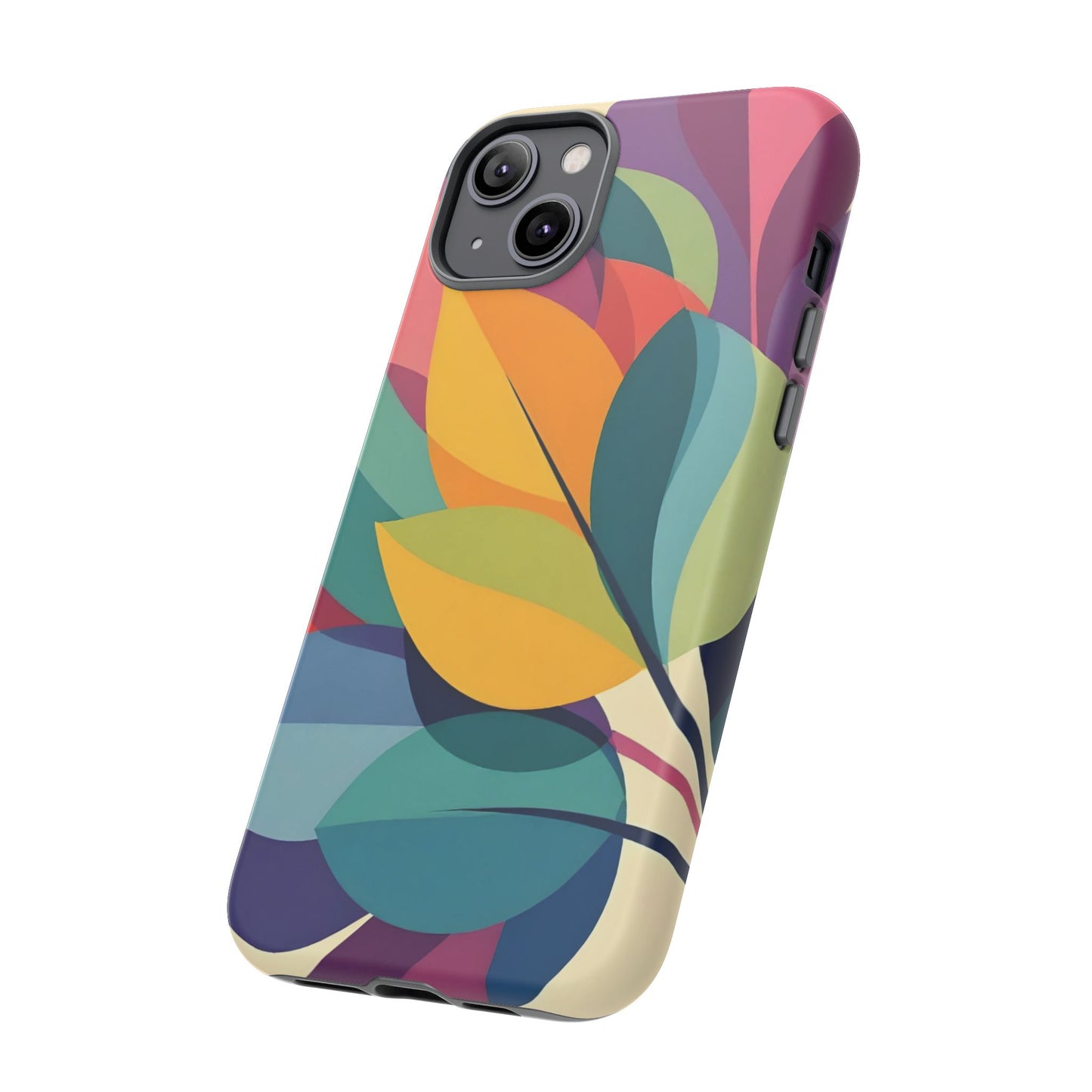 Colorful Leaf Phone Case, Tough TPU Cover, Eco-Friendly Design, Perfect Gift for Nature Lovers, Vibrant Floral Style