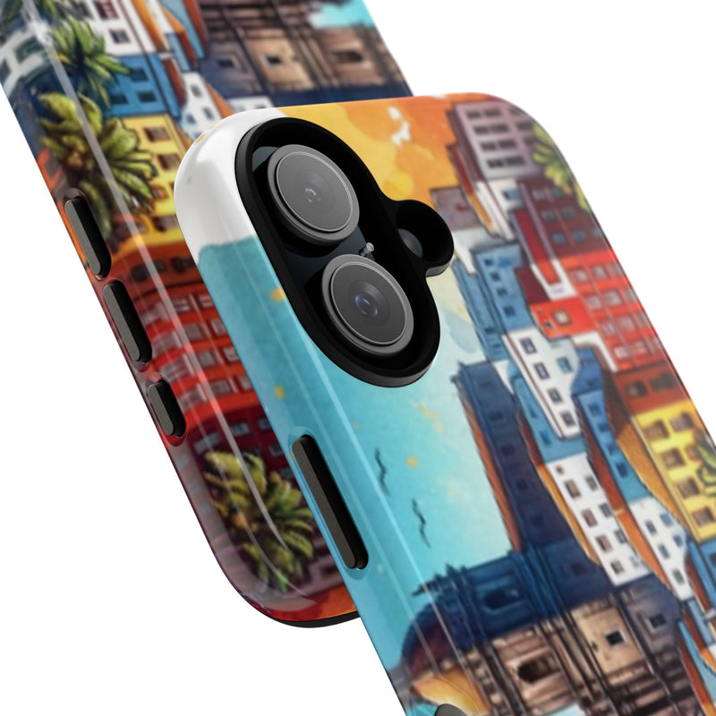 Vibrant Phone Case - Tough Cases with Tropical Ocean Design