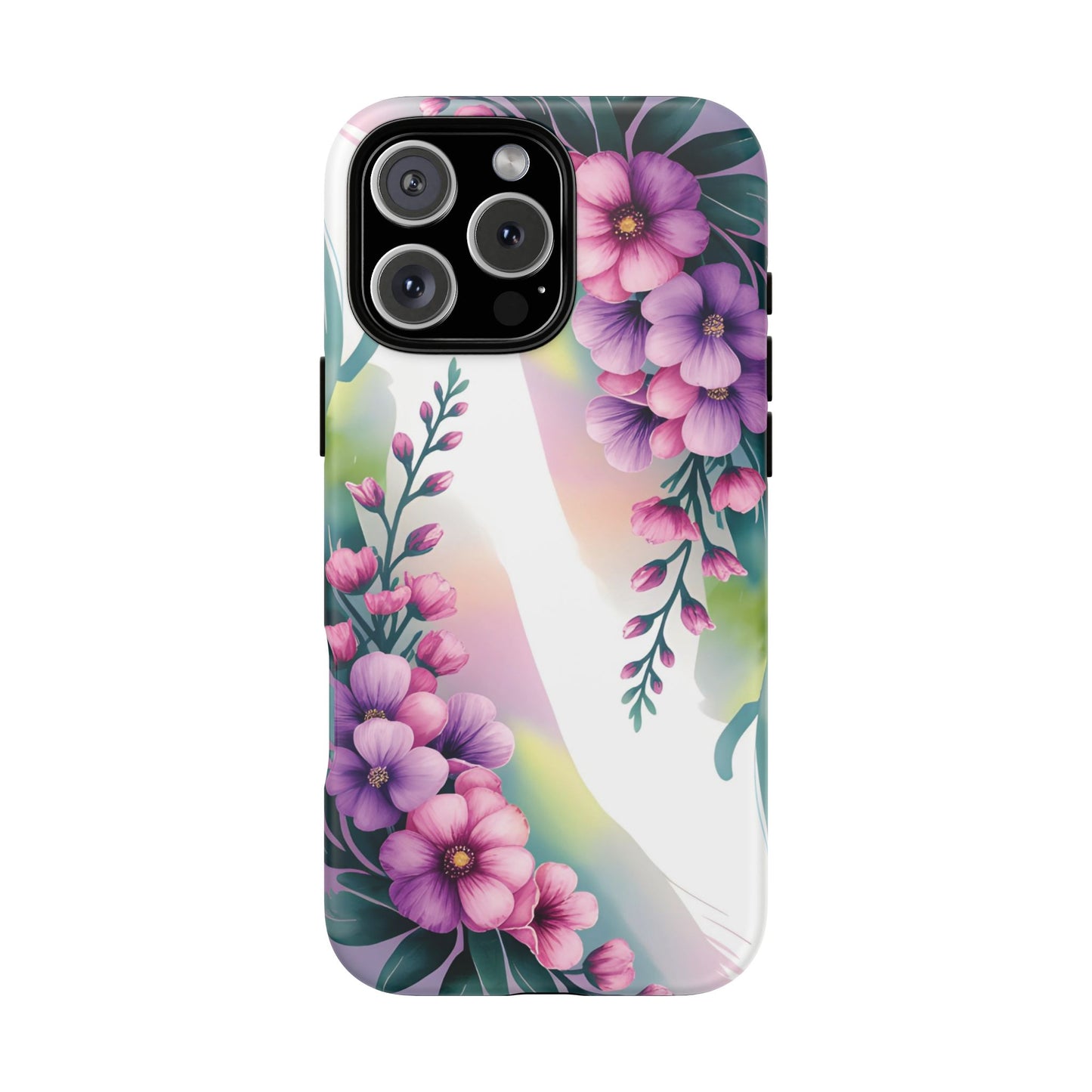 Floral Phone Case with Tough Protection, Stylish Cover for Smartphone, Flower Design Case, Gift for Her, Customizable Phone Accessories