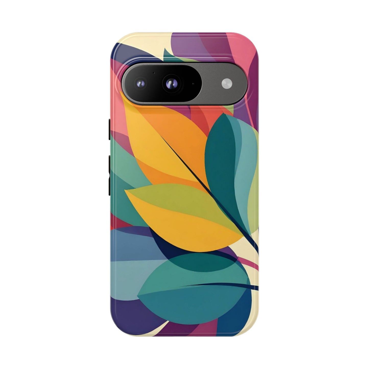 Colorful Leaf Phone Case, Tough TPU Cover, Eco-Friendly Design, Perfect Gift for Nature Lovers, Vibrant Floral Style