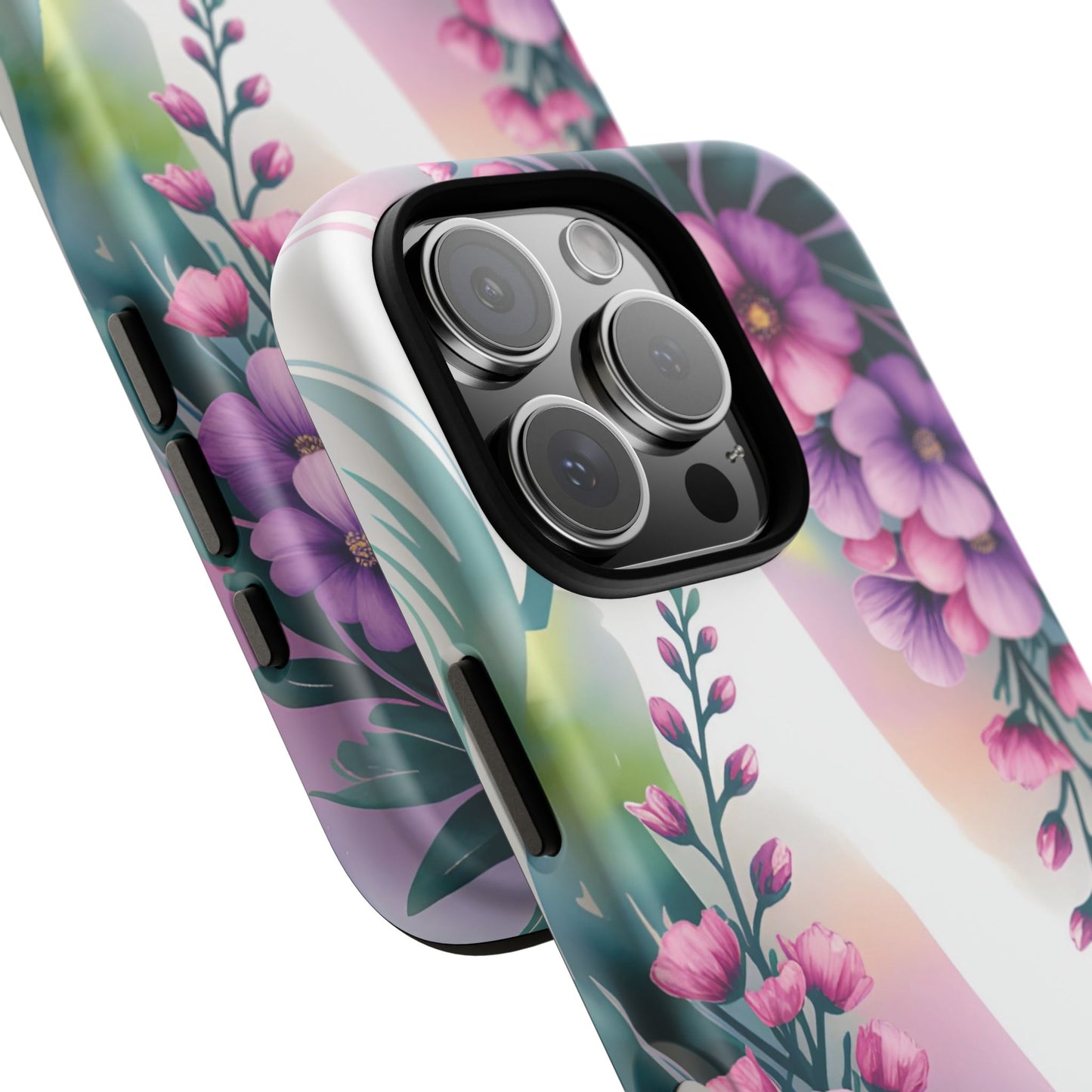 Floral Phone Case with Tough Protection, Stylish Cover for Smartphone, Flower Design Case, Gift for Her, Customizable Phone Accessories