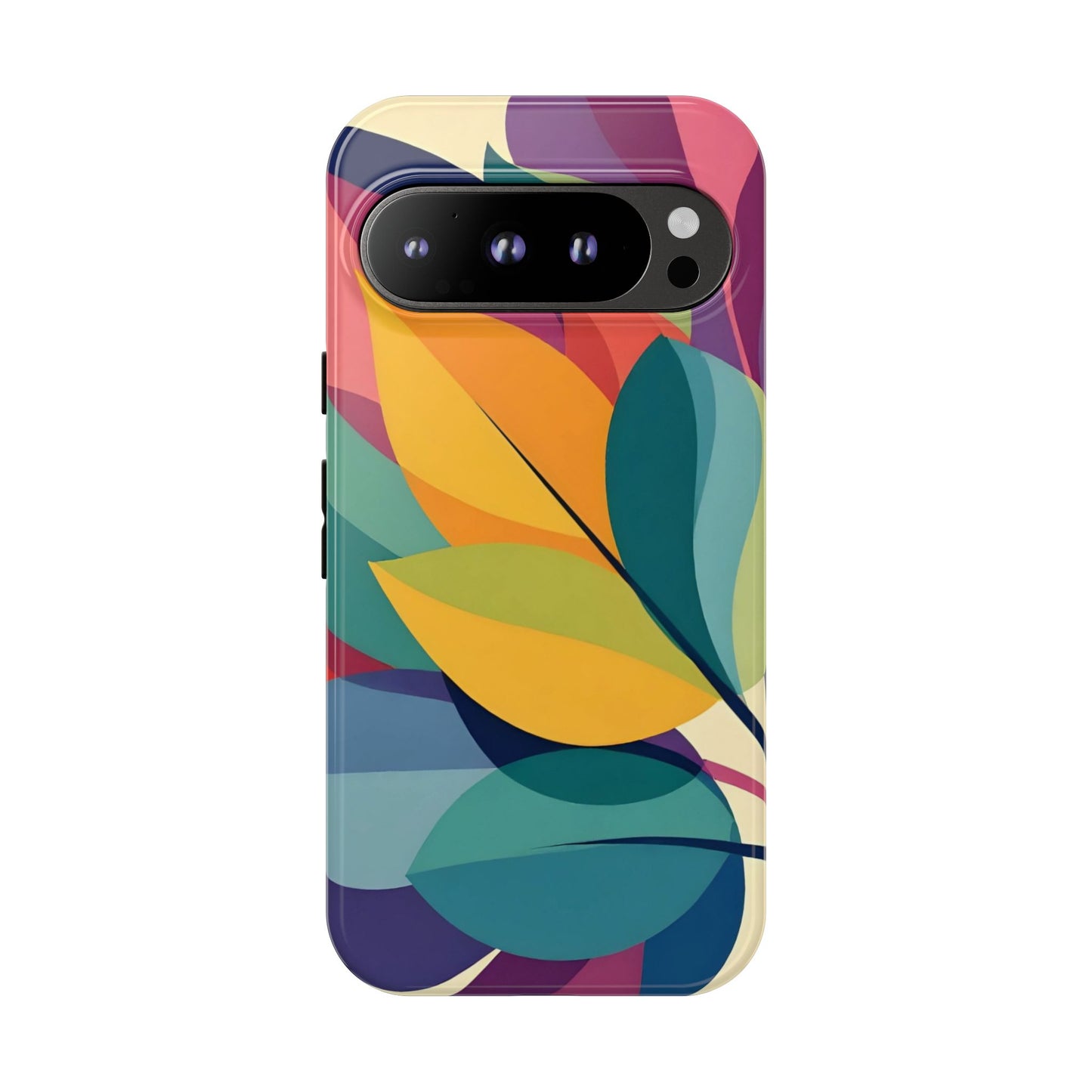 Colorful Leaf Phone Case, Tough TPU Cover, Eco-Friendly Design, Perfect Gift for Nature Lovers, Vibrant Floral Style