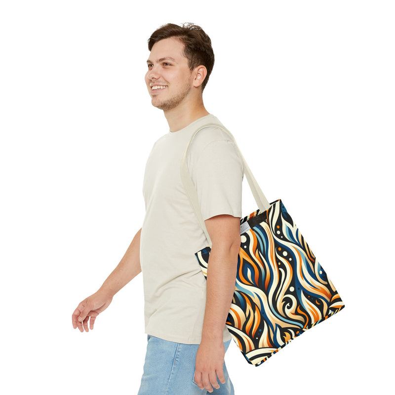 Vibrant Boho Tote Bag - Colorful AOP Design, Beach Essential, Everyday Carry, Gift Idea, Stylish and Functional
