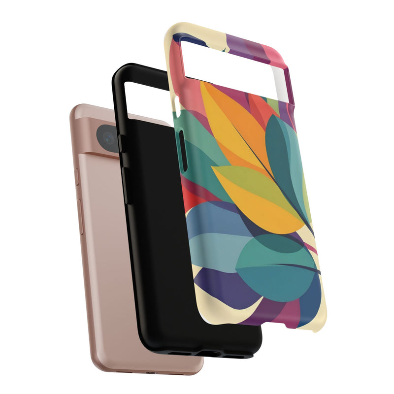 Colorful Leaf Phone Case, Tough TPU Cover, Eco-Friendly Design, Perfect Gift for Nature Lovers, Vibrant Floral Style